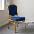 Blue Armless Conference Chair - 2