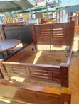 5ft x 6ft Solid Wood Bed Frame with Geometric Carvings - 2