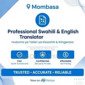 Professional Swahili English Translator Mombasa