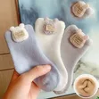 Baby Socks - White, Blue, Grey - 1