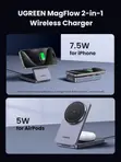 UGREEN MagFlow 15W 2-in-1 Chaja Isiyo na Waya ya Sumaku - 2