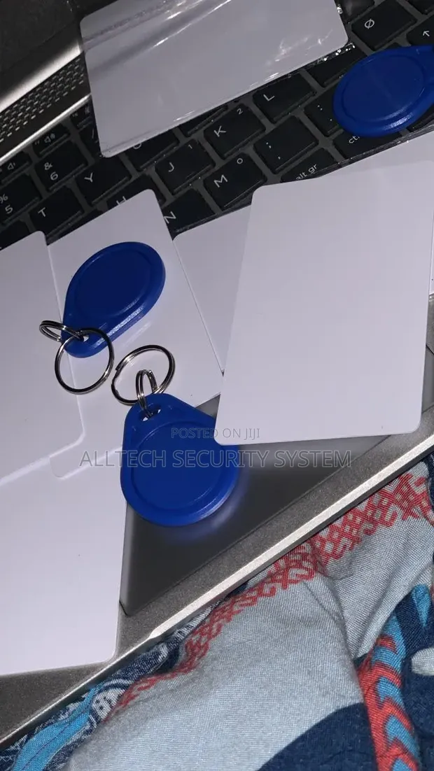 3pcs Blue Keyfobs & White Mifare Cards for Elevators - 1