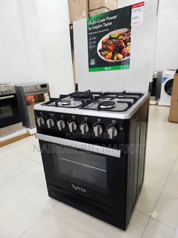 New Syinix 60x60 Standing Cooker 3+1 Burners - 1