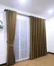 Brown Blackout Curtains - Velvet Fabric - 1