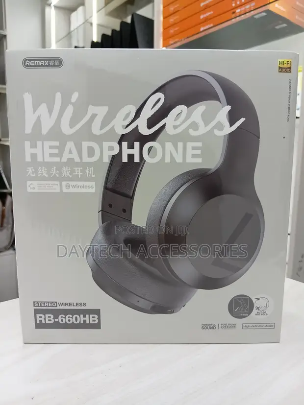 Remax RB-660HB Wireless Bluetooth Stereo Headphones - Black - 1