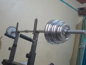 Set ya Iron Man ya Kilo 40 za Chrome na Benchi Inayoweza Kurekebishwa