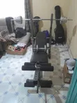 Set ya Iron Man ya Kilo 40 za Chrome na Benchi Inayoweza Kurekebishwa - 2