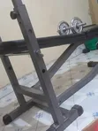 Set ya Iron Man ya Kilo 40 za Chrome na Benchi Inayoweza Kurekebishwa - 4