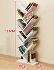 8-Tier Wooden Floor Standing Bookshelf - 1