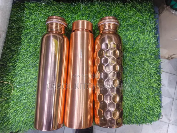1 Litre Copper Water Bottle - 1
