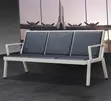 3 Seater Office Waiting Bench - Black - 2