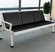 3 Seater Office Waiting Bench - Black - 4