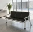 3 Seater Office Waiting Bench - Black - 5