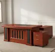 1800mm Executive Office Desk - Brown Mahogany - 2