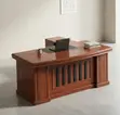 1800mm Executive Office Desk - Brown Mahogany - 5
