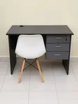 Compact Office Desk with 3 Drawers & Eames Chair - 1