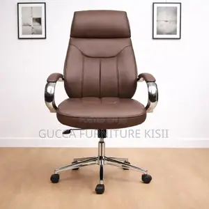 Executive Leather Office Chair - Brown