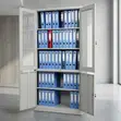 Double-Door Office Storage Cabinet - White Steel - 5