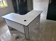 Modern White Office Desk with Executive Chair Combo - 1