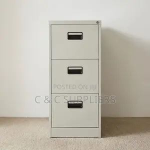 3-Drawer Modern File Cabinet - White