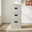 3-Drawer Modern File Cabinet - White - 4