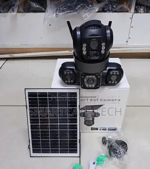 V380 Pro WiFi Triple Camera Solar CCTV - Motion Detection, Audio