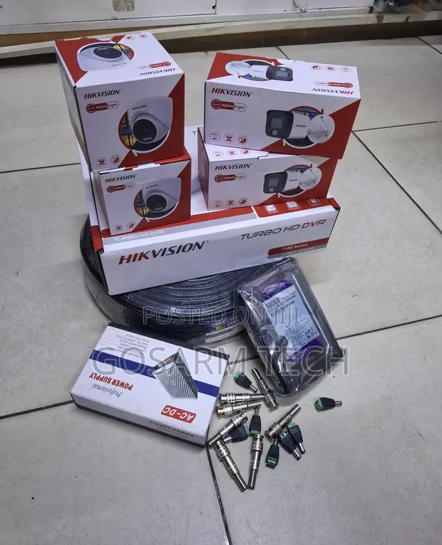 Hikvision 4-Channel 2MP Smart Hybrid CCTV Kit - 1