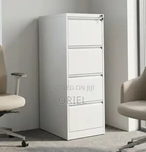 4-Drawer Vertical Storage File Cabinet - White