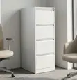 4-Drawer Vertical Storage File Cabinet - White - 1