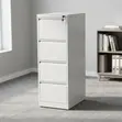 4-Drawer Vertical Storage File Cabinet - White - 2