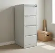 4-Drawer Vertical Storage File Cabinet - White - 3