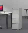 4-Drawer Vertical Storage File Cabinet - White - 5