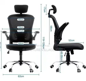 Adjustable Swivel Ergonomic Office Chair - Black