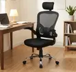 Adjustable Swivel Ergonomic Office Chair - Black - 2
