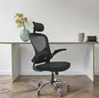Adjustable Swivel Ergonomic Office Chair - Black - 4