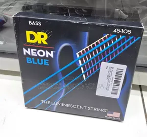 DR Neon Blue Bass 4-String Set