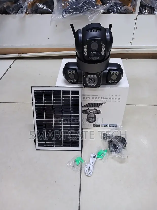 Smart V380 Pro Triple Lens Solar CCTV Camera - 1