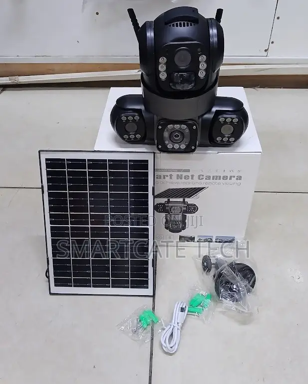 V380 Pro Triple Lens Solar WiFi PTZ Camera - 1
