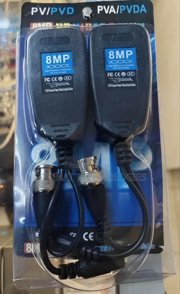 8MP HD Transmitter Passive Video Data Power Audio Balun RJ45 - 1