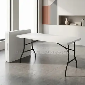 1.8m Foldable Outdoor Table - Plastic Top, Metal Frame