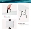 1.8m Foldable Outdoor Table - Plastic Top, Metal Frame - 4