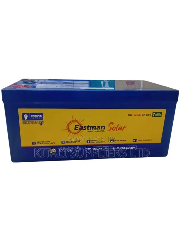 Eastman 12V 200Ah C10 Deep Cycle Carbon Solar Battery - ES-200 - 1