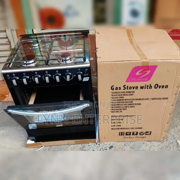 Starworth Standing Cooker 60x60cm 3 Gas + 1 Electric Burner - 1