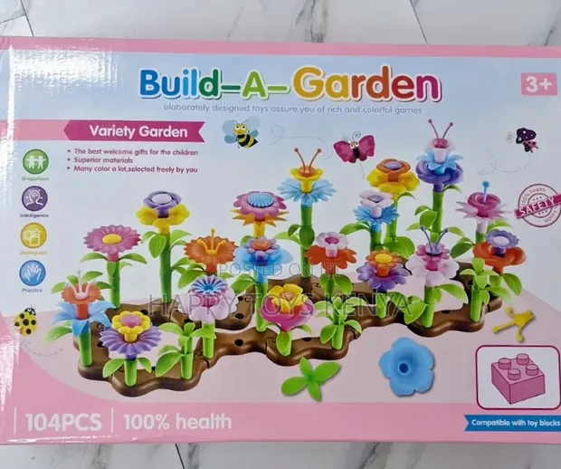 Build-a-Garden Flower Playset (104 Pieces) - 1