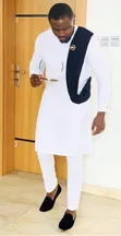 White Senator Suit for Men - 1