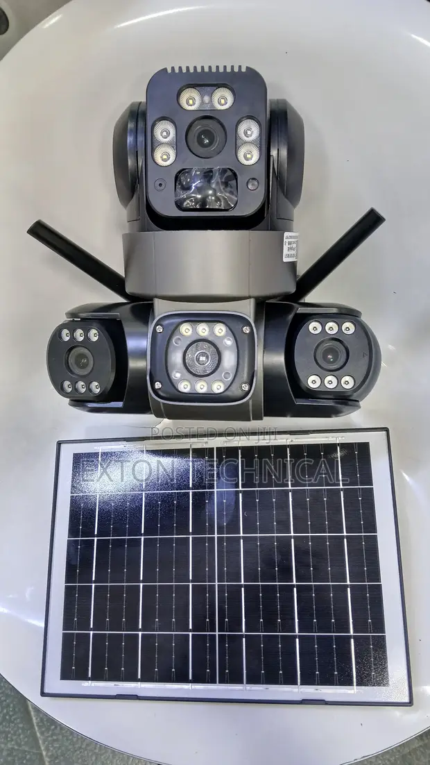 Triple Lens 4G Solar PTZ CCTV Camera with Audio - 1