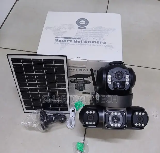 Kamera ya Usalama ya V380 Pro 3-Lens 360° Solar - 1