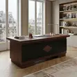 Mahogany Executive Modern Lockable Office Desk (1400mm) - 3