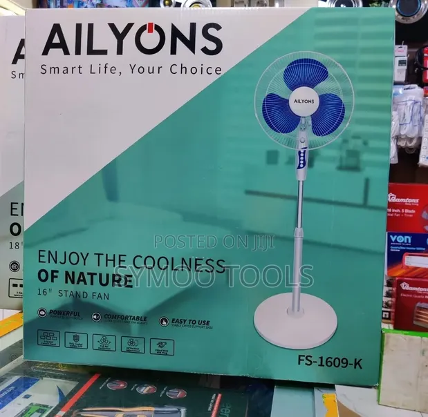 Ailyons FS-1609-K 16-Inch Standing Pedestal Floor Fan - 1