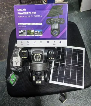 V380Pro Triple Lens 4G Solar Security Camera - Waterproof Alerts Night Vision